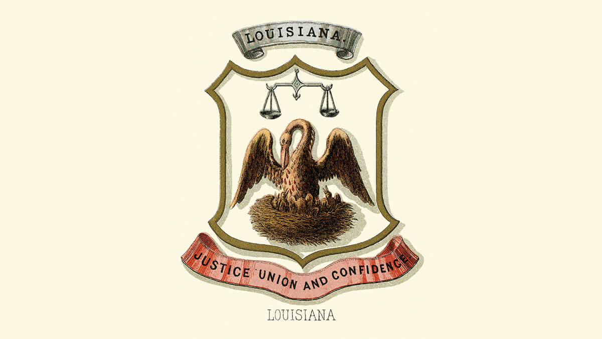the Louisiana coat of arms